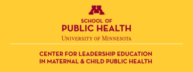 UMN SPH Center logo gold with maroon letters