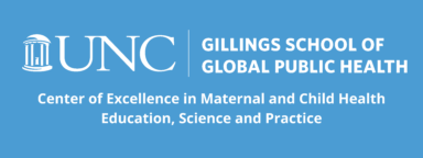 Light blue UNC Gillings School of Global Public Health logo